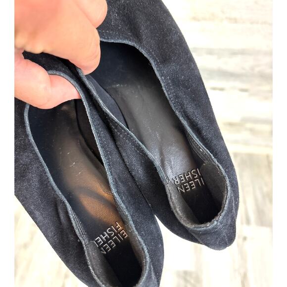 Eileen Fisher Women’s 8.5 Black Suede Humor Wedge Ballet Flat Slip On Casual - Picture 8 of 8